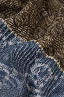 GUCCI Wendbarer Schal Aus Wolle Mit Logo-Jacquard Und Fransen ,Navy -Gucci Verkäufe w920 q60 2425