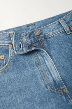 GUCCI Hoch Sitzende Jeans Mit Geradem Bein Und Horsebit-Details ,Mittelblauer Denim -Gucci Verkäufe w920 q60 2432