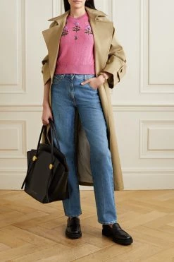 GUCCI Hoch Sitzende Jeans Mit Geradem Bein Und Horsebit-Details ,Mittelblauer Denim -Gucci Verkäufe w920 q60 2434