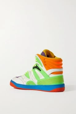 GUCCI Basket Sneakers Aus Kunstleder Und Mesh Mit Gummibesätzen ,Grün -Gucci Verkäufe w920 q60 2475