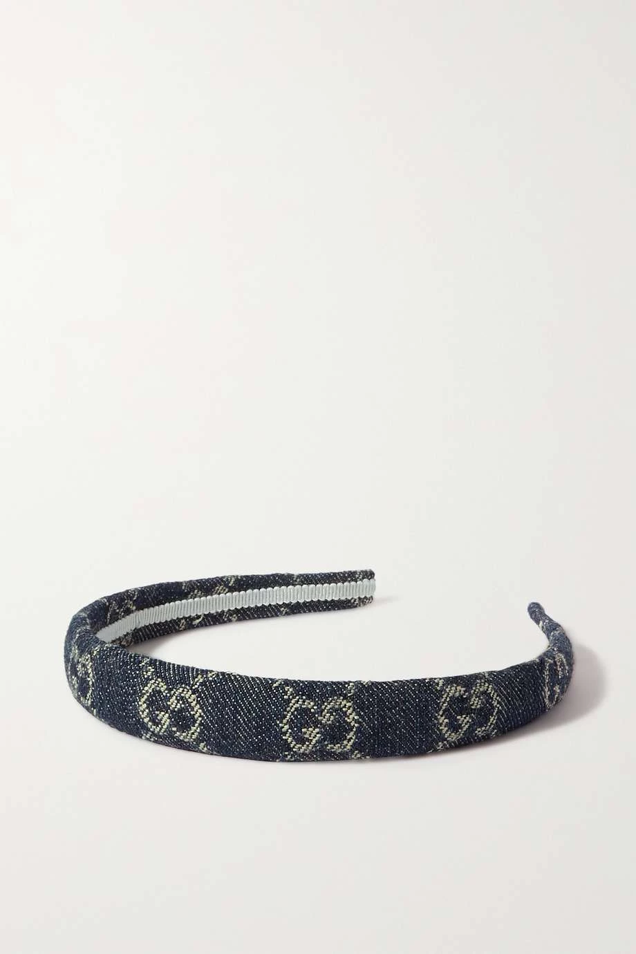 GUCCI + NET SUSTAIN Haarreif Aus Jacquard Aus Bio-Denim ,Blau 1 GUCCI + NET SUSTAIN Haarreif Aus Jacquard Aus Bio-Denim ,Blau