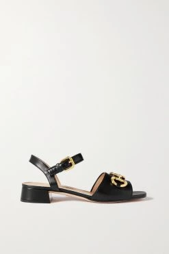 GUCCI Baby Sandalen Aus Leder Mit Horsebit-Detail ,Schwarz