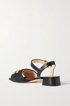 GUCCI Baby Sandalen Aus Leder Mit Horsebit-Detail ,Schwarz -Gucci Verkäufe w920 q60 2517