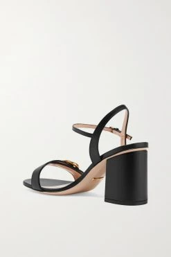 GUCCI Marmont Sandalen Aus Leder Mit Logoverzierung ,Schwarz -Gucci Verkäufe w920 q60 2525