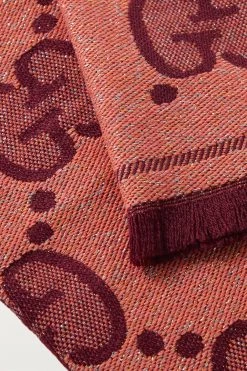 GUCCI Schal Aus Metallic-Jacquard Aus Einer Wollmischung Mit Fransen ,Pink -Gucci Verkäufe w920 q60 2550