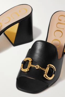 GUCCI Mules Aus Leder Mit Horsebit-Detail ,Schwarz -Gucci Verkäufe w920 q60 2558