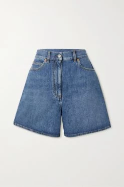 Gucci Verkäufe 11 GUCCI Jeansshorts Mit Horsebit-Details ,Blau