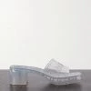 GUCCI Plastique Mules Aus Gummi Mit Logoprägung ,Transparent