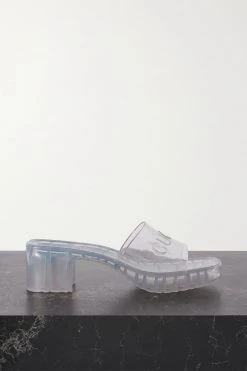 Gucci Verkäufe 27 GUCCI Plastique Mules Aus Gummi Mit Logoprägung ,Transparent