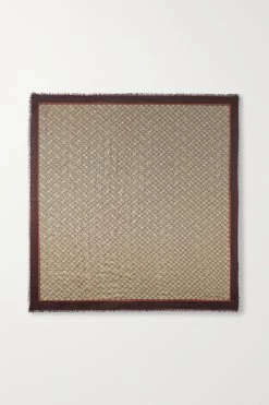 GUCCI Tuch Aus Einer Modal-Seidenmischung Mit Print ,Braun