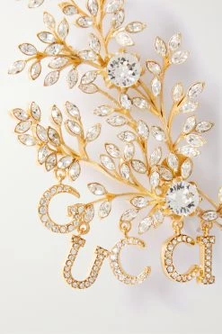 GUCCI Einzelner Goldfarbener Ohrclip Mit Kristallen -Gucci Verkäufe w920 q60 2625