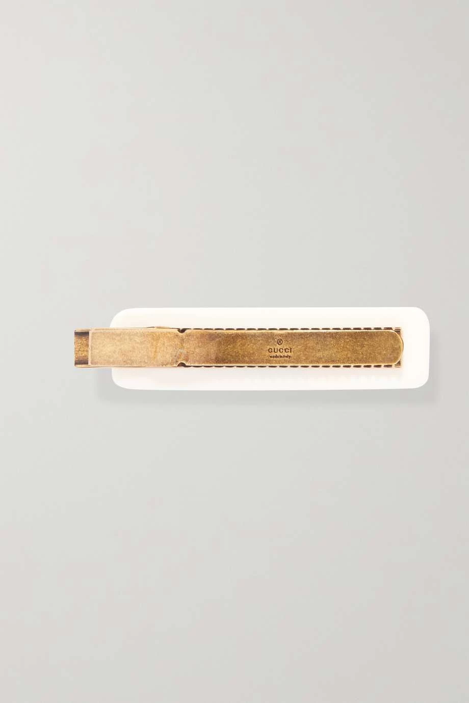 GUCCI Verzierte Haarspange Aus Harz ,Creme 3 GUCCI Verzierte Haarspange Aus Harz ,Creme – Bild 3