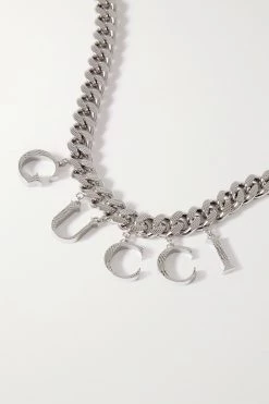 GUCCI Silberfarbene Kette -Gucci Verkäufe w920 q60 2649