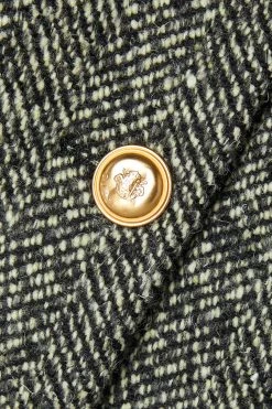 GUCCI Aria Verkürzte Jacke Aus Einer Wollmischung Mit Fischgratmuster, Baumwoll- Und Samtbesatz ,Schwarz -Gucci Verkäufe w920 q60 2679