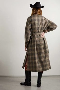 GUCCI Love Parade Mantel Aus Kariertem Tweed Aus Einer Woll-Baumwollmischung ,Schwarz -Gucci Verkäufe w920 q60 268