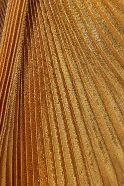 GUCCI Aria Robe Aus Plissiertem Lamé Und Seidensatin ,Gold -Gucci Verkäufe w920 q60 2684