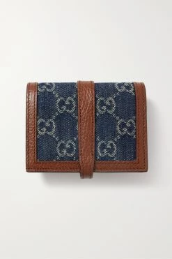 GUCCI Jackie 1961 Portemonnaie Aus Bio-Denim Mit Jacquard-Muster Und Besätzen Aus Strukturiertem Leder ,Blau -Gucci Verkäufe w920 q60 2718