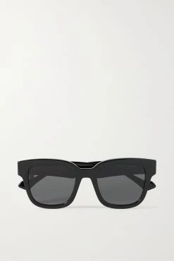 GUCCI EYEWEAR Sonnenbrille Mit Eckigem Rahmen Aus Azetat ,Schwarz
