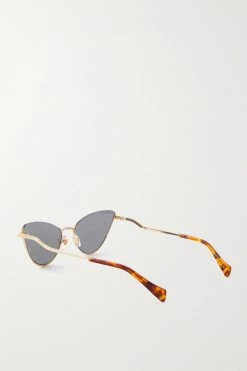 GUCCI EYEWEAR Goldfarbene Sonnenbrille Mit Cat-Eye-Rahmen -Gucci Verkäufe w920 q60 2743