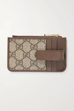 GUCCI Ophidia Bedrucktes Kartenetui Aus Beschichtetem Canvas Mit Besatz Aus Strukturiertem Leder ,Braun -Gucci Verkäufe w920 q60 2775