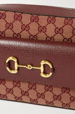 GUCCI Horsebit 1955 Kleine Schultertasche Aus Canvas Mit Lederbesätzen ,Burgunder 8 GUCCI Horsebit 1955 Kleine Schultertasche Aus Canvas Mit Lederbesätzen ,Burgunder -Gucci Verkäufe w920 q60 2814