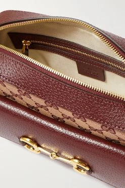 GUCCI Horsebit 1955 Kleine Schultertasche Aus Canvas Mit Lederbesätzen ,Burgunder 9 GUCCI Horsebit 1955 Kleine Schultertasche Aus Canvas Mit Lederbesätzen ,Burgunder -Gucci Verkäufe w920 q60 2815