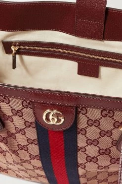 GUCCI Ophidia Mittelgroße Tote Aus Canvas Mit Besatz Aus Leder ,Burgunder -Gucci Verkäufe w920 q60 2820
