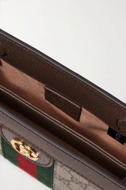 GUCCI Ophidia Mini Bedruckte Schultertasche Aus Beschichtetem Canvas Mit Besätzen Aus Strukturiertem Leder ,Braun -Gucci Verkäufe w920 q60 2856