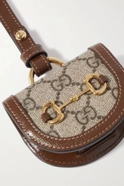 GUCCI Horsebit 1955 Horsebit AirPods-Hülle Aus Beschichtetem Canvas Mit Print Und Lederbesätzen ,Braun -Gucci Verkäufe w920 q60 2862