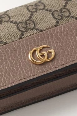 GUCCI GG Marmont Petite Portemonnaie Aus Strukturiertem Leder Und Bedrucktem Beschichtetem Canvas ,Altrosa -Gucci Verkäufe w920 q60 2867