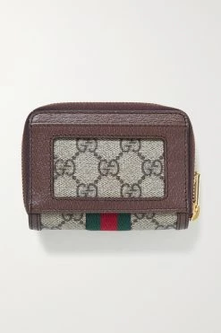 GUCCI Ophidia Bedrucktes Portemonnaie Aus Beschichtetem Canvas Mit Besätzen Aus Strukturiertem Leder ,Beige -Gucci Verkäufe w920 q60 2880