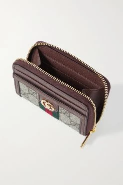 GUCCI Ophidia Bedrucktes Portemonnaie Aus Beschichtetem Canvas Mit Besätzen Aus Strukturiertem Leder ,Beige -Gucci Verkäufe w920 q60 2882