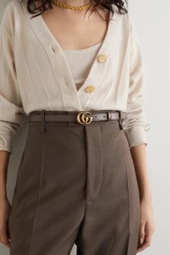 GUCCI Wendbarer Gürtel Aus Bedrucktem Beschichtetem Canvas Und Leder ,Braun -Gucci Verkäufe w920 q60 2886