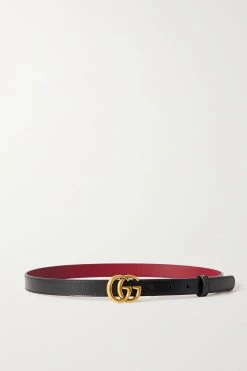 GUCCI Wendbarer Gürtel Aus Leder ,Schwarz