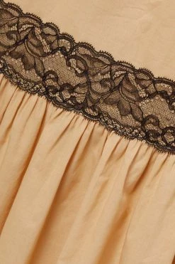 GUCCI Love Parade Maxikleid Aus Baumwolle Mit Spitzenbesätzen ,Beige -Gucci Verkäufe w920 q60 290