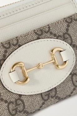 GUCCI Horsebit 1955 Kleines Portemonnaie Aus Beschichtetem Canvas Mit Print Und Lederbesätzen ,Weiß -Gucci Verkäufe w920 q60 2920