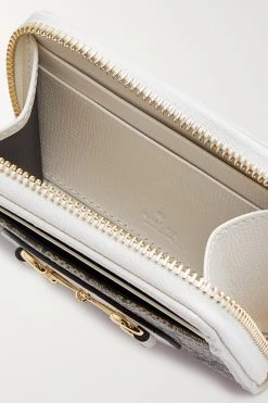 GUCCI Horsebit 1955 Kleines Portemonnaie Aus Beschichtetem Canvas Mit Print Und Lederbesätzen ,Weiß -Gucci Verkäufe w920 q60 2921