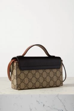GUCCI Padlock Tote Aus Leder Und Beschichtetem Canvas Mit Print ,Schwarz -Gucci Verkäufe w920 q60 2949