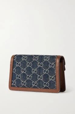 GUCCI + NET SUSTAIN Dionysus Super Mini Schultertasche Aus Leder Und Jacquard Aus Bio-Denim ,Blau -Gucci Verkäufe w920 q60 2954