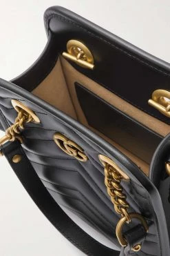 GUCCI GG Marmont 2.0 Schultertasche Aus Gestepptem Leder ,Schwarz -Gucci Verkäufe w920 q60 296