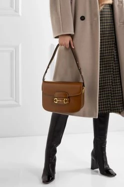 GUCCI Horsebit 1955 Schultertasche Aus Leder ,Schokoladenbraun -Gucci Verkäufe w920 q60 2976