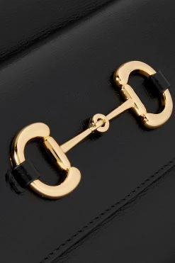 GUCCI Horsebit 1955 Kleine Schultertasche Aus Strukturiertem Leder ,Schwarz -Gucci Verkäufe w920 q60 3010