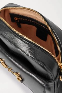 GUCCI Horsebit 1955 Kleine Schultertasche Aus Strukturiertem Leder ,Schwarz -Gucci Verkäufe w920 q60 3011