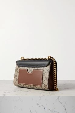 GUCCI Padlock Schultertasche Aus Leder Und Beschichtetem Canvas Mit Print ,Schwarz -Gucci Verkäufe w920 q60 3024