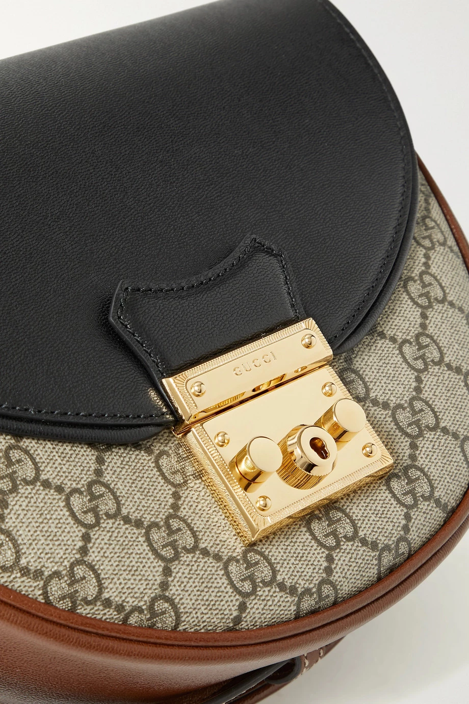 GUCCI Padlock Kleine Schultertasche Aus Beschichtetem Canvas Mit Print Und Lederbesätzen ,Braun 4 GUCCI Padlock Kleine Schultertasche Aus Beschichtetem Canvas Mit Print Und Lederbesätzen ,Braun – Bild 4