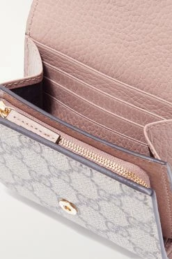 GUCCI + NET SUSTAIN GG Marmont Petite Mittelgroßes Portemonnaie Aus Strukturiertem Leder Und Bedrucktem Beschichtetem Canvas ,Pink -Gucci Verkäufe w920 q60 3037