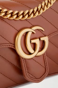 GUCCI GG Marmont Mini Schultertasche Aus Gestepptem Leder ,Braun -Gucci Verkäufe w920 q60 3041