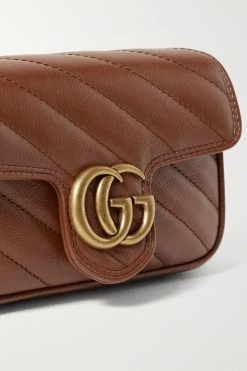 GUCCI GG Marmont Super Mini Schultertasche Aus Gestepptem Leder ,Braun -Gucci Verkäufe w920 q60 3084