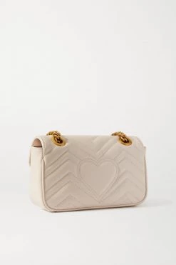 GUCCI GG Marmont Schultertasche Aus Gestepptem Leder ,Weiß -Gucci Verkäufe w920 q60 3094