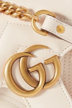 GUCCI GG Marmont Schultertasche Aus Gestepptem Leder ,Weiß -Gucci Verkäufe w920 q60 3095